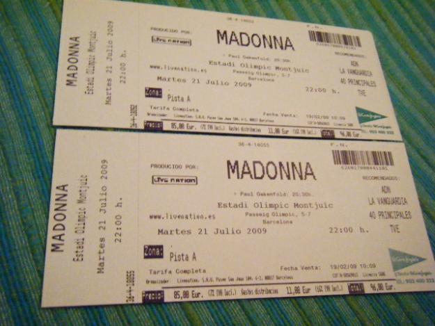 MADONNA CONCIERTO BARCELONA PISTA A