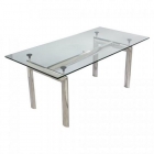 MESA LECOR- GL.225, ARMAZON CROMADO, CRISTAL TEMPLADO - mejor precio | unprecio.es