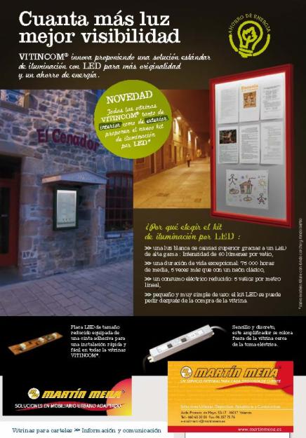 NOVEDAD VITRINAS DE EXTERIOR CON ILUMINACION LED