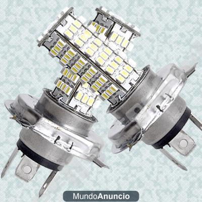 2X Bombillo Xenón Blanco H4 LED de 120 SMD para Faro de Coche