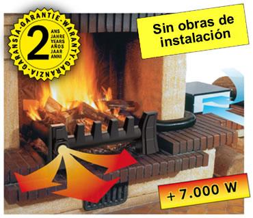 Recuperador de calor para chimeneas abiertas