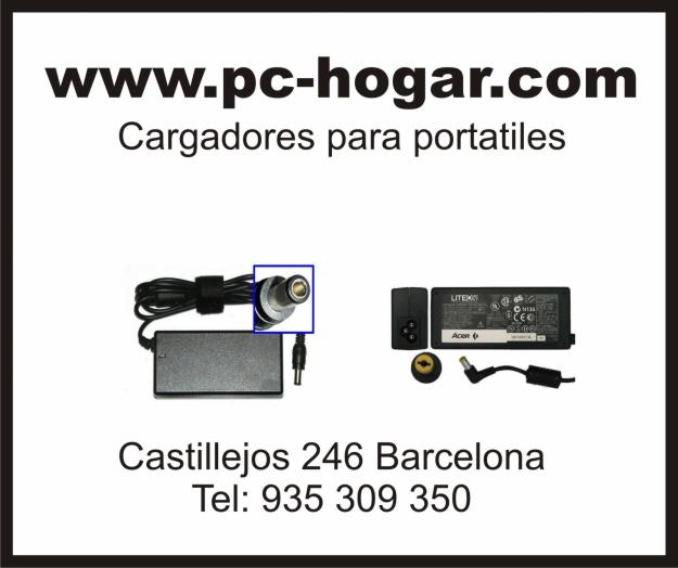 Cargadores para  portatiles HP/ ACER / COMPAQ / IBM / LG / TOSHIBA / SAMSUNG /