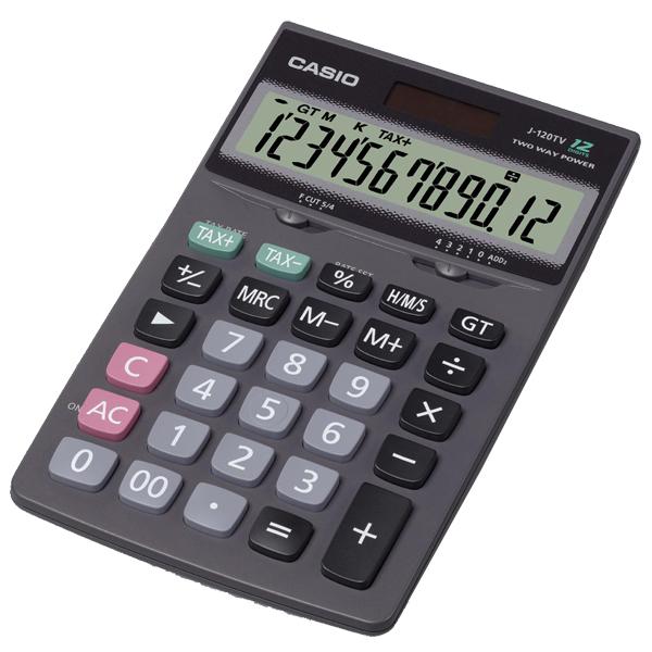 Calculadora Casio J-120tv-12 Dig Tax-H/M/S/