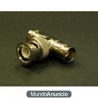 Adaptador en T 1 BNC Macho / 2 BNC Hembra