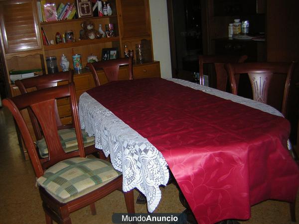 comedor en madera tallada 6y8 puestos