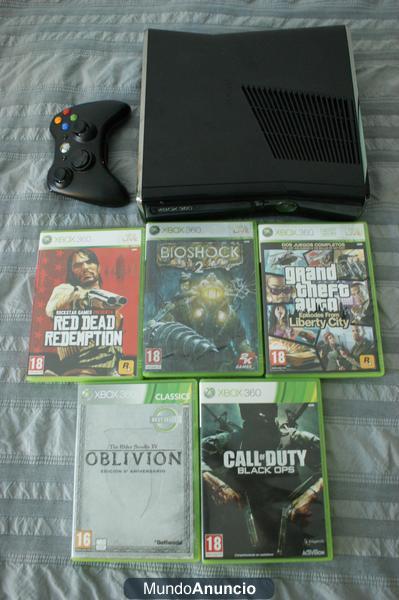 URGE: Xbox360 250GB+6 juegos 140€