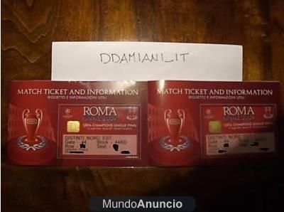 2 UEFA Champions League Final Tickets 2009 Rome