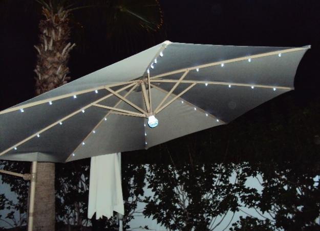 Sombrilla Solar con Luz Led