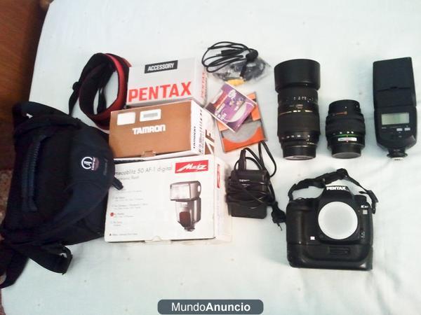 Pentax K10D   Equipo completo (como nuevo)