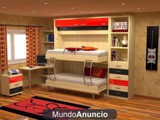 CAMA ABATIBLE CON ESCRITORIO MADRID/MUEBLES JUVENILES /DORMITORIOS JUVENILES