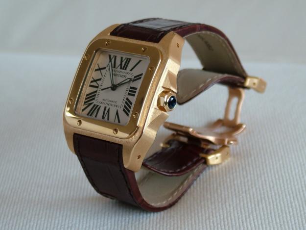 RELOJ DE ORO CARTIER SANTOS 100