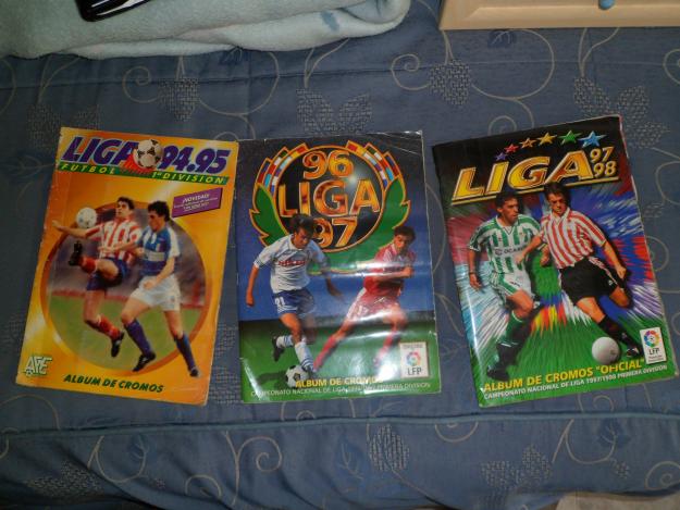 3 Albumes Cromos Futbol Temporadas     94-95   96-97   97-98