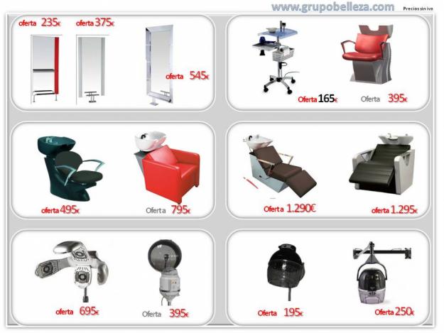 Mobiliario de peluquería 1840€ Lavacabezas a 390€