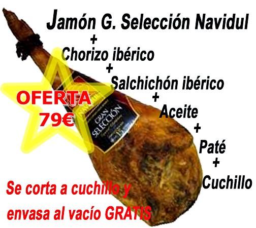 Oferta jamones los montes. lote jamon Navidul