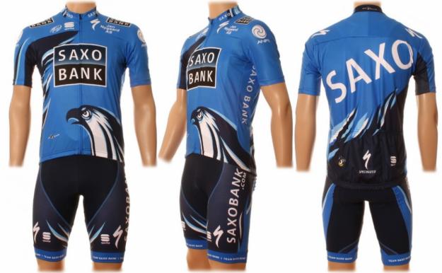 Equipación SAXO BANK 2012 Maillot + Culotte Talla L NUEVO