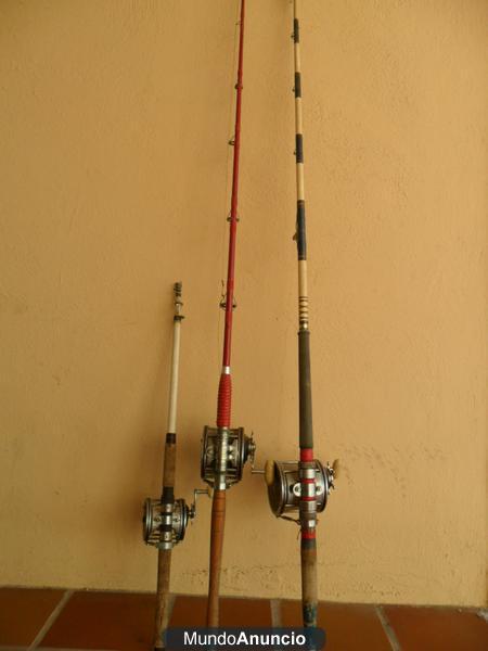 SE VENDEN 3 CARRETES DE PESCA DEPORTIVA CON CAÑA