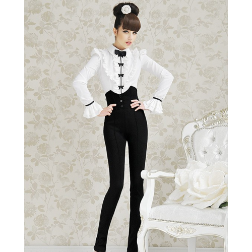 Camisa blanca de manga larga