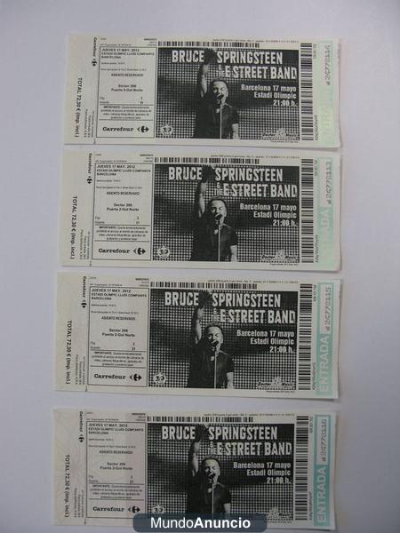 Entradas concierto Bruce Springsteen 17-5-2012 en Barcelona