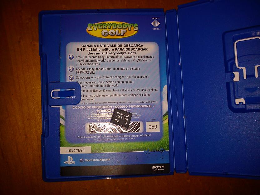 Tarjeta 8 gb psvita y juego