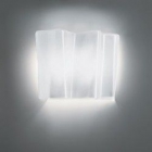 Artemide Logico parete mini incandescente, difusor seda, fondo gris - iLamparas.com - mejor precio | unprecio.es