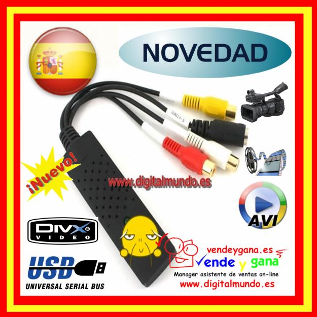 PASA TUS VIDEOS ANTIGUOS VHS BETA ETC A DVD CAPTURADORA USB