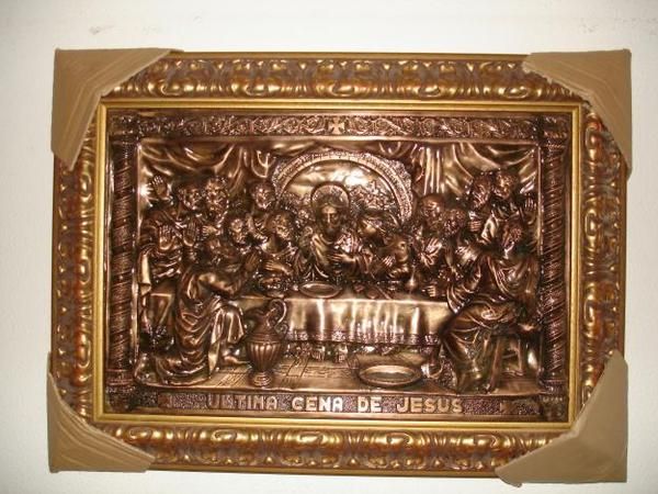 Ultima Cena de Jesucristo, Antiguo Cuadro en Relieve