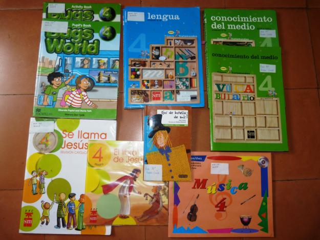 libros 4º PRIMARIA S.Vicente paul