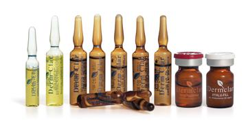 Ingredientes y ampollas para mesoterapia, transdermica,