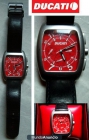 RELOJ DUCATI SERIE LIMITADA EN ACERO, ESFERA ROJA CON 3 CRONOS, CORREA EN PIEL - mejor precio | unprecio.es