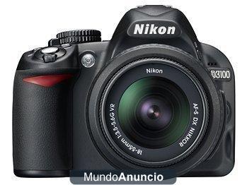 NIKON D3100 ¡¡¡EXCELENTE!!! + GRIP + 18-55 GII 14.2 MEGAPIXELES