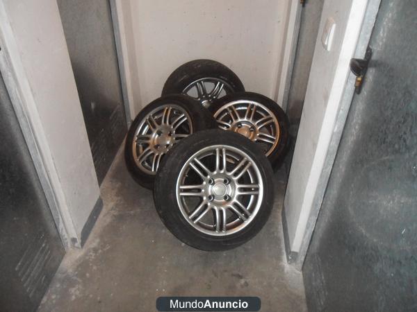 VENDO RUEDAS CON LLANTAS DE ALUMINIO DEPORTIVAS GOMA FIRESTONE MEDIDA 195/50/15