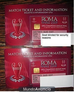 2 Champions League Final Tickets 5/27/09