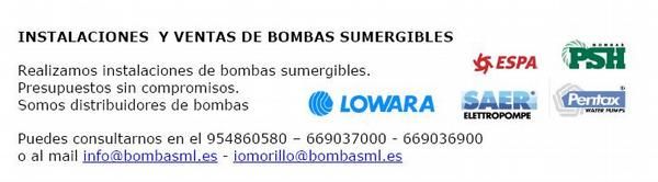 INSTALACIONES  Y VENTAS DE BOMBAS SUMERGIBLES