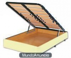 CANAPE TAPIZADO BLANCO ROTO CON ELEVADOR 90X190 - mejor precio | unprecio.es