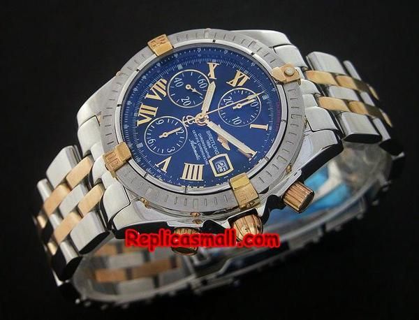 Breitling Chronometre Evolution-Breitling 7750 Auto Chronometre Evolution TT Blue Detial BRW0151