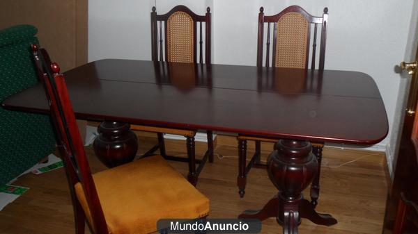 MESA DE COMEDOR CON 6 SILLAS Y MESA CENTRO SALON