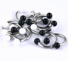 Piercing aros CEJA con Bolas. Gama Blanco y Negro. Lotes 12 unidades Negro. - mejor precio | unprecio.es