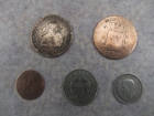 Colección 5 monedas antiguas de distintos paises - mejor precio | unprecio.es