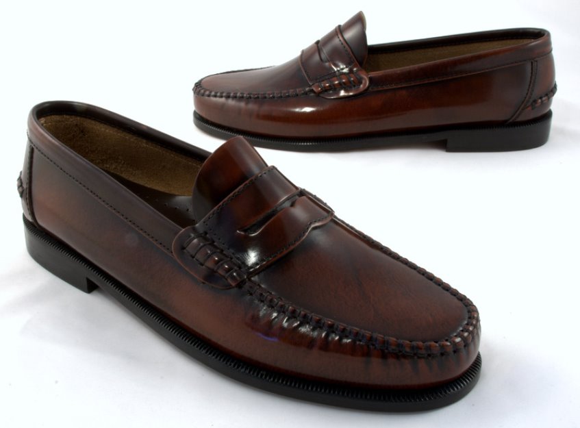 Exclusivos zapatos hombre piel tipo castellanos color Burdeos tallas 38-46