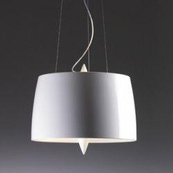 Fontana Arte Colgante avion 3x20w e27 bi ral 9003 - iLamparas.com
