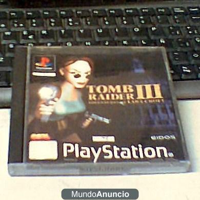 tomb raider 3,videojuego play station.