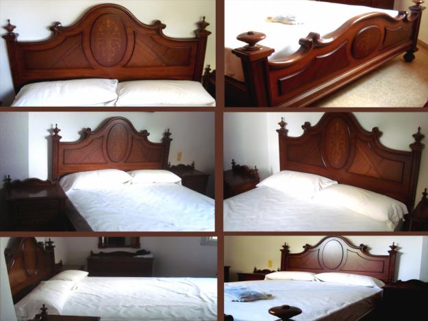 Vendo cama+muebles cajones+ espejo