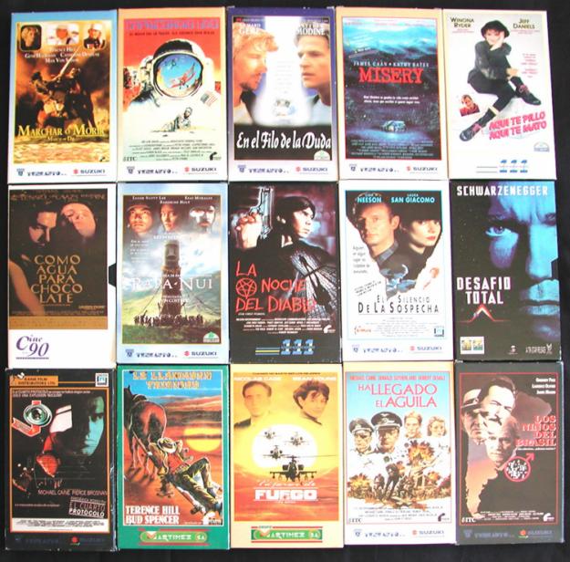 Lote de 15 películas VHS originales