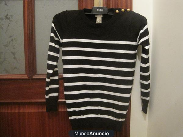 Jersey de rayas negro y blanco