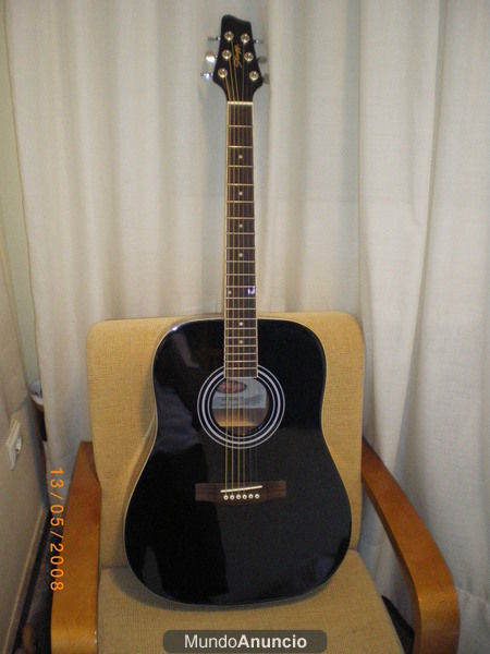 ¡¡GUITARRA ACUSTICA STAGG 205 4/4 NEGRA COMO NUEVA!!