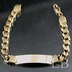 PULSERA ESCLAVA PARA HOMBRE 20CM CON ORO 18KT